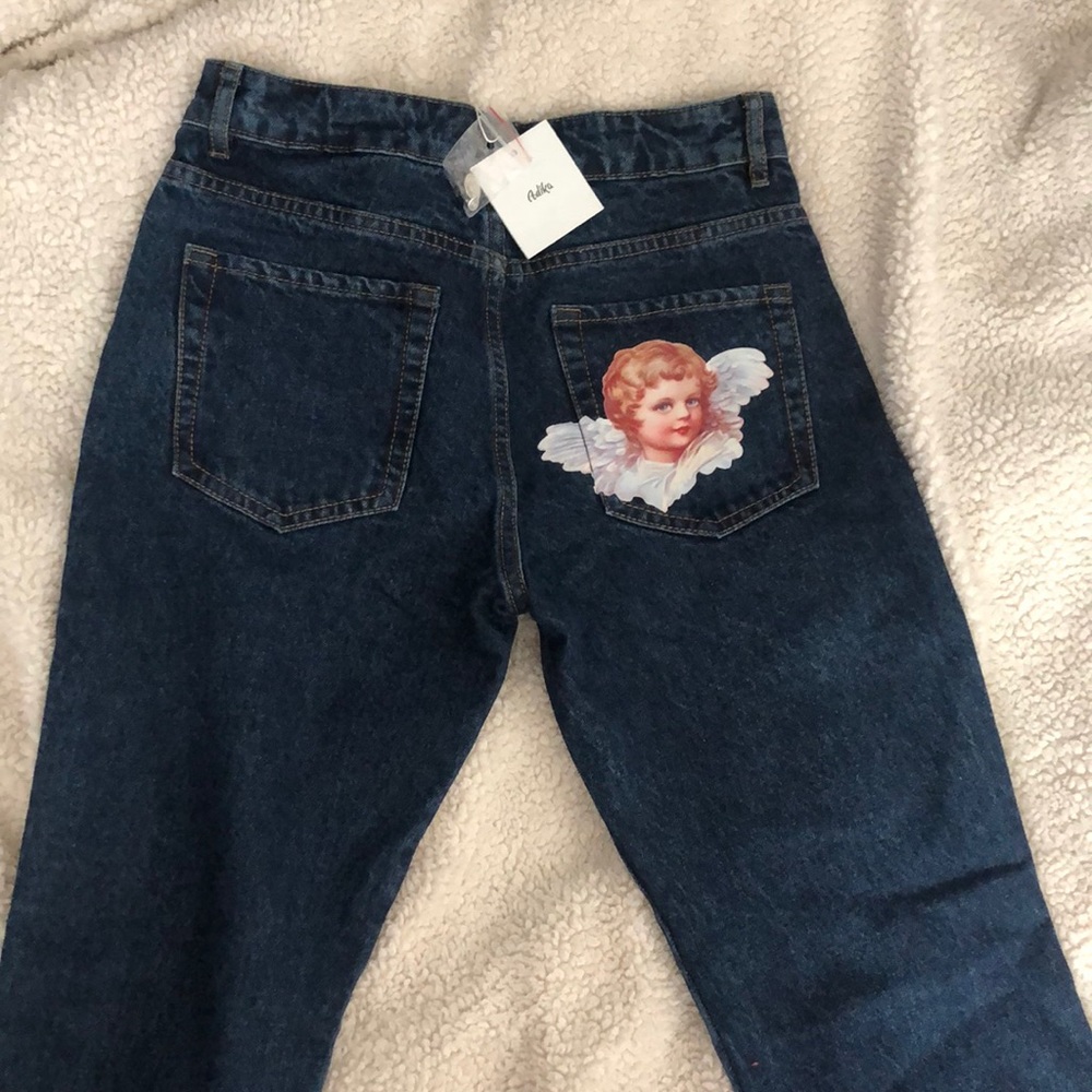 Dark blue angel jeans